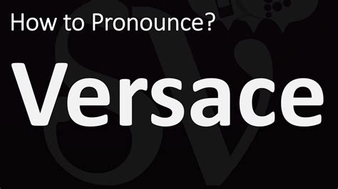 versace pronunciation english|how to pronounce gianni Versace.